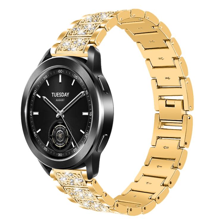 

22mm For Xiaomi Watch S3/2 Pro/S2/S1 xDfind Diamond Jewelry Steel Watch Band(Gold)
