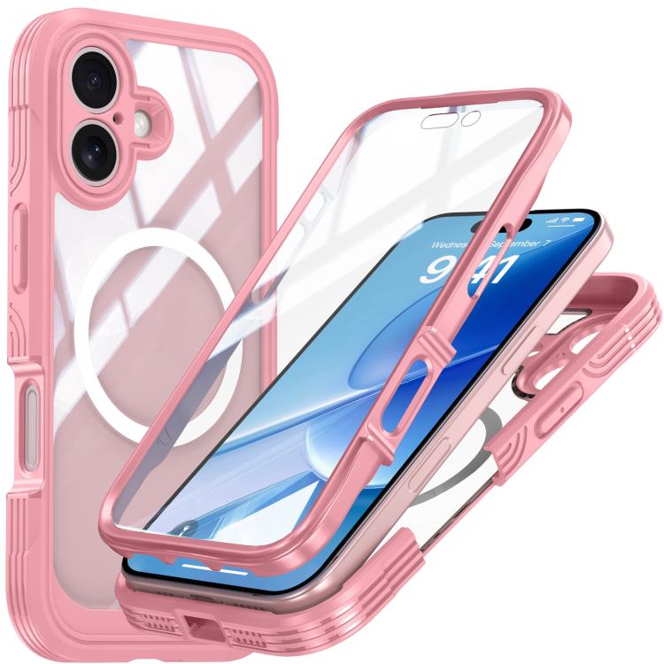

For iPhone 17 Life Waterproof MagSafe Magnetic Rugged Phone Case(Pink)