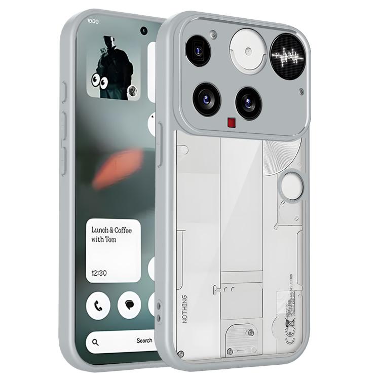 

For Nothing Phone 3 Matte PC Skin-feel Shockproof Phone Case(Grey)