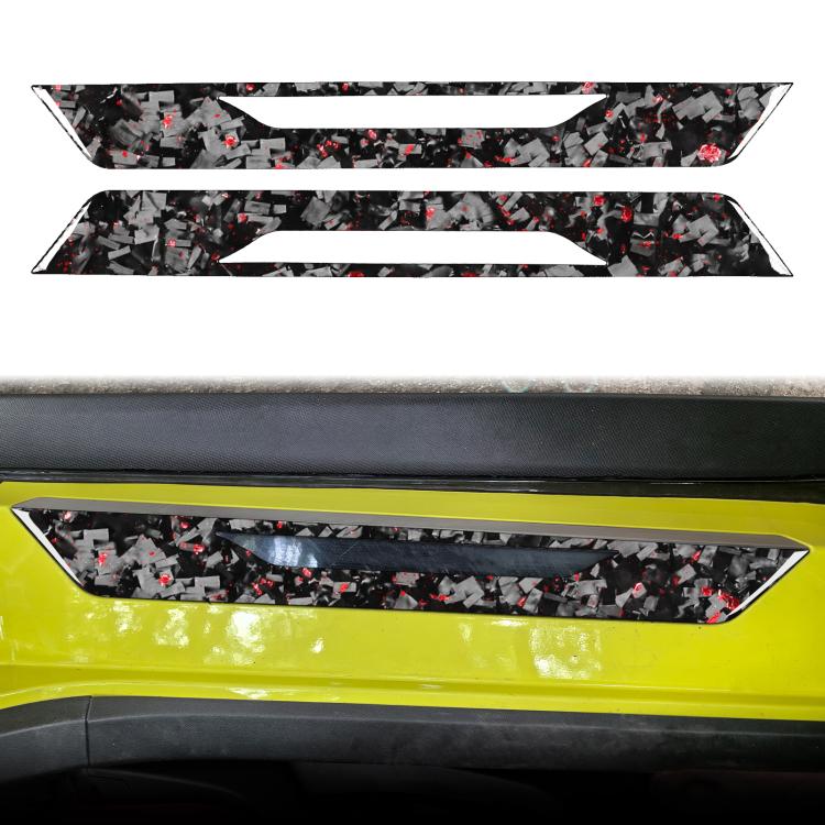 

2pcs/Set Forged Gold Foil Carbon Fiber Car Threshold Decorative Sticker for Chevrolet Corvette C8 2020-, Left and Right Driver(Red)