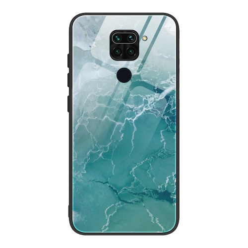 

For Xiaomi Redmi Note 9 Marble Pattern Glass Protective Case(DL04)