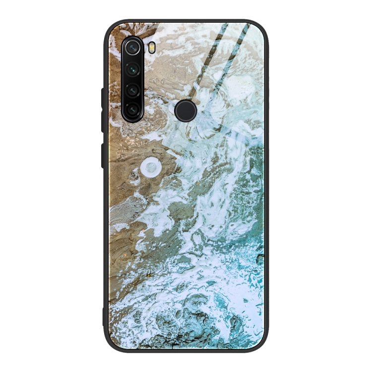 

For Xiaomi Redmi Note 8T Marble Pattern Glass Protective Case(DL06)