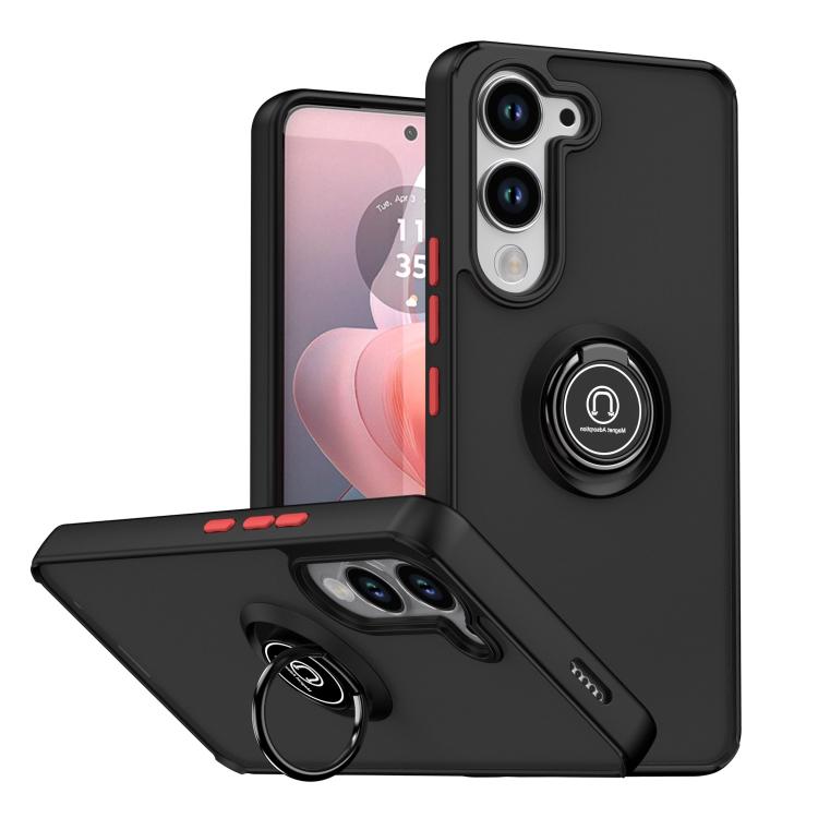 

For vivo Y29s 5G Q Shadow 1 Series TPU + PC Phone Case with Ring(Black+Red)