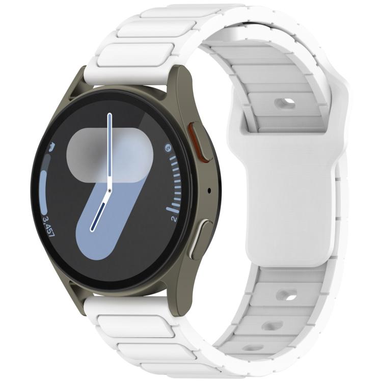 

18mm I-Shaped Solid Color Silicone Watch Band(White)