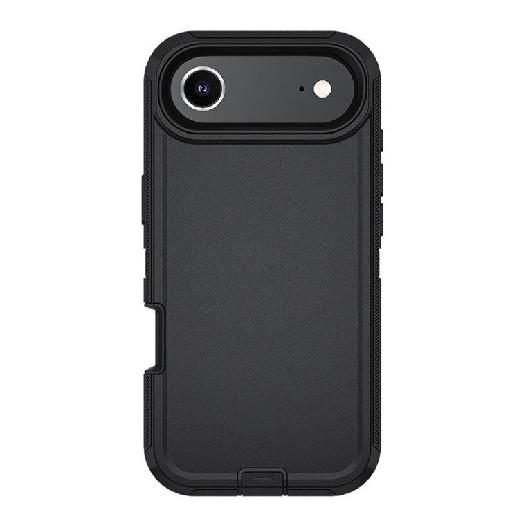 

For iPhone 17 Air Kalebol Shockproof PC Hybrid TPU Phone Case with Back Clip(Black)