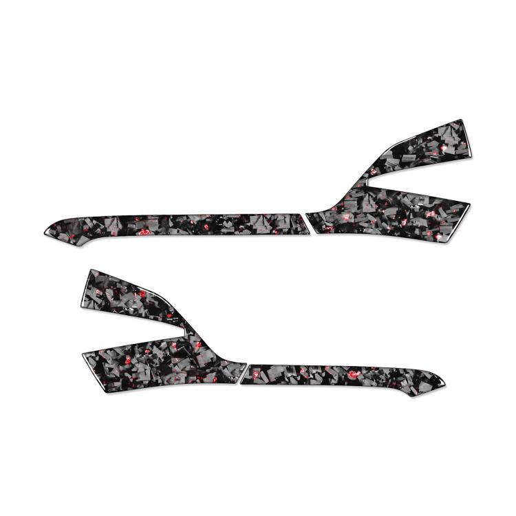

4pcs/Set Forged Gold Foil Carbon Fiber Car Rearview Mirror Decorative Sticker for Chevrolet Corvette C8 2020-, Right Driver(Red)