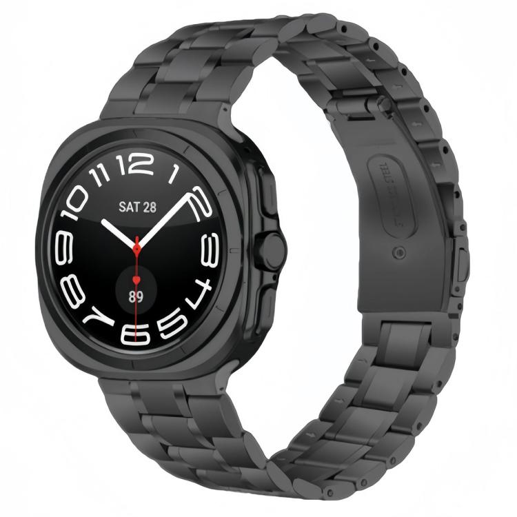 

For Samsung Galaxy Watch 8 40 / 44mm Five Beads Stainless Steel Metal Watch Band(Black)