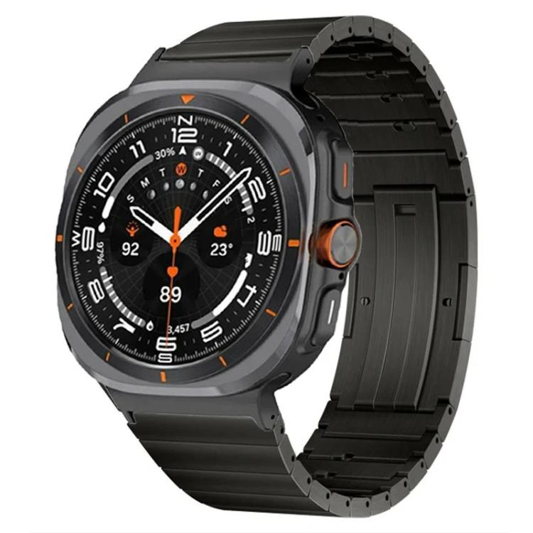 

For Samsung Galaxy Watch Ultra 47mm One Bead Side Slide Quick Release Buckle Titanium Alloy Watch Band(Black)
