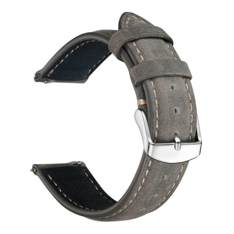 

20mm xDfind Retro Crazy Horse Texture Leather Watch Band(Grey)