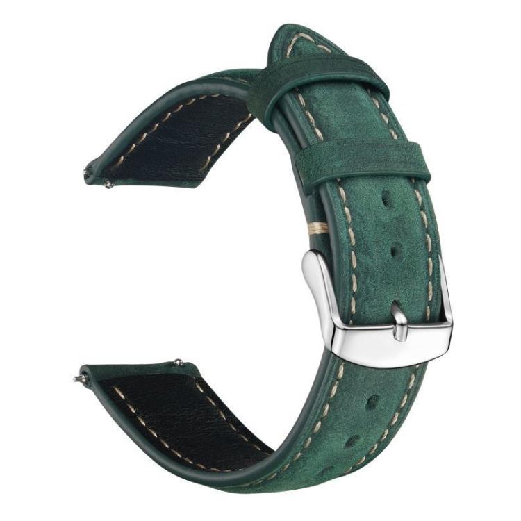 20mm xDfind Retro Crazy Horse Texture Leather Watch Band(Green)