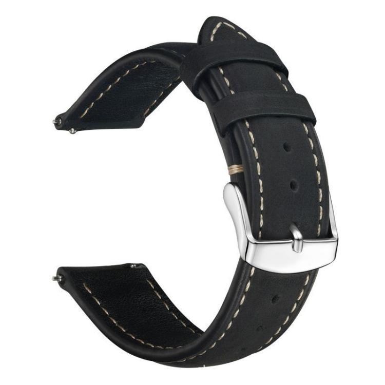 

22mm xDfind Retro Crazy Horse Texture Leather Watch Band(Black)