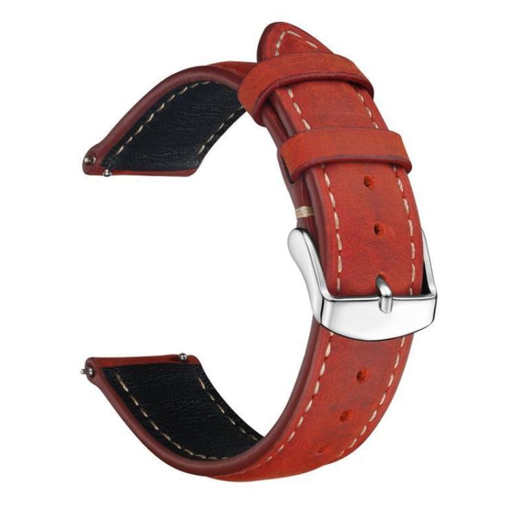 

22mm xDfind Retro Crazy Horse Texture Leather Watch Band(Red)