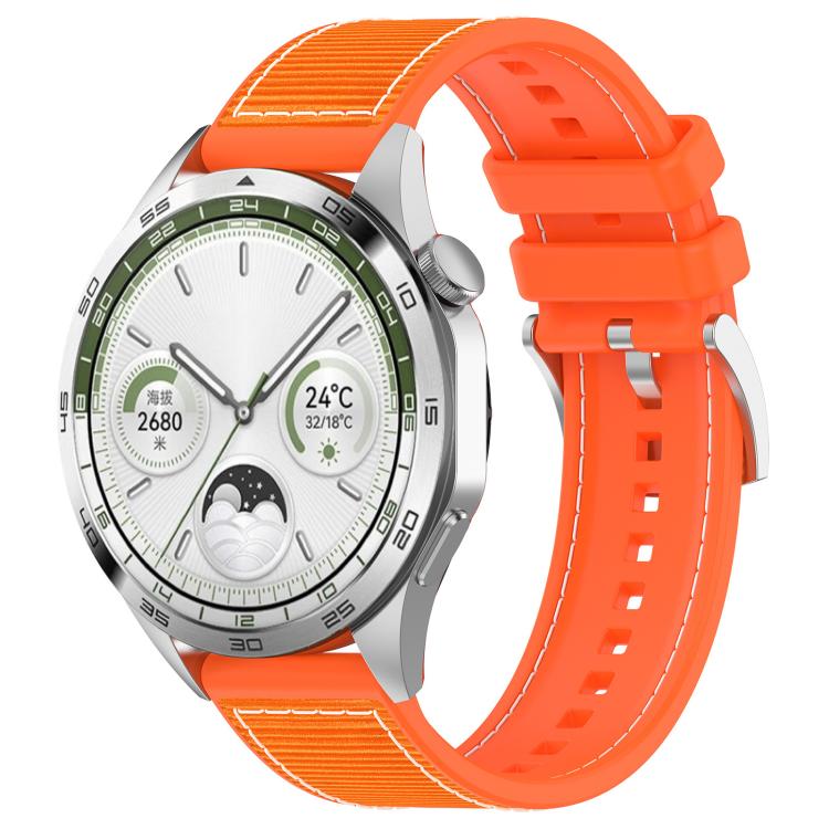

22mm xDfind Hybrid Nylon Braid Silicone Watch Band(Orange)
