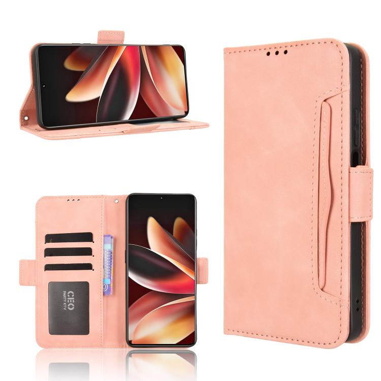 

For Meizu Note 16 5G Skin Feel Calf Texture Card Slots Leather Phone Case(Pink)