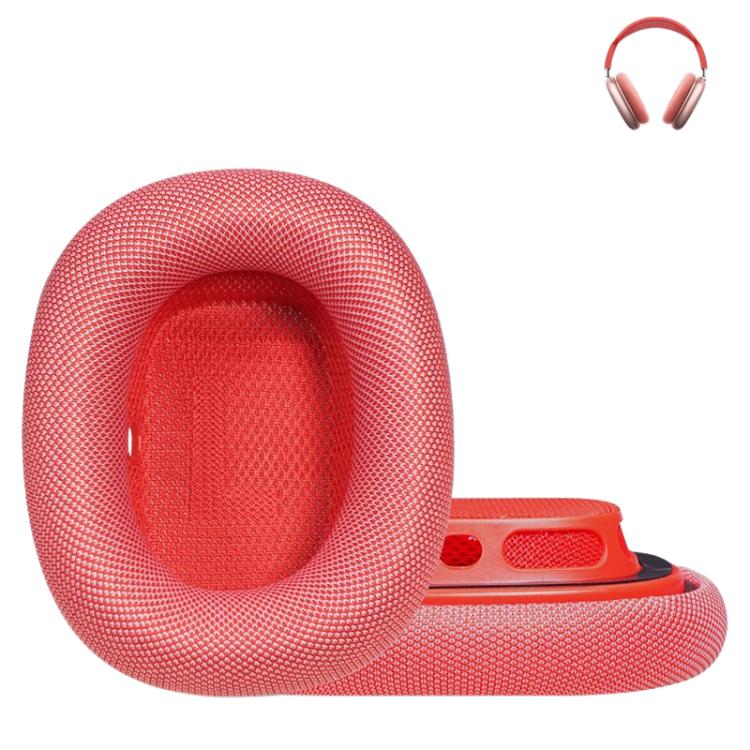 

For Apple AirPods Max 2pcs Roller Cloth Magnetic Earphone Covers(Pink)