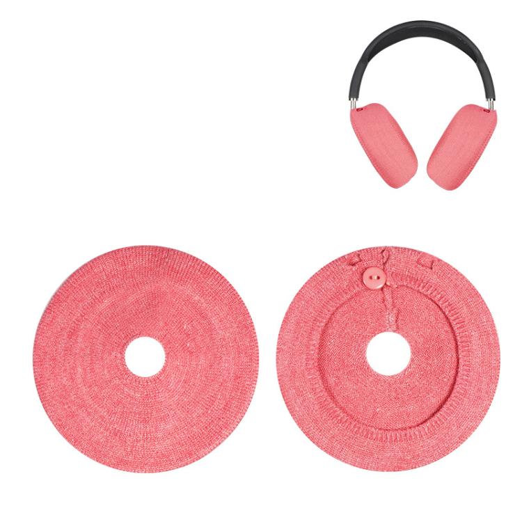 

For Apple AirPods Max 2pcs Knitted Earphone Dust Cover(Pink)