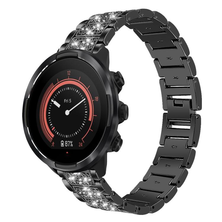 

For Suunto 9 / 9 Baro / D5 / Core / 7 22mm xDfind Diamond Jewelry Stainless Steel Watch Band(Black)