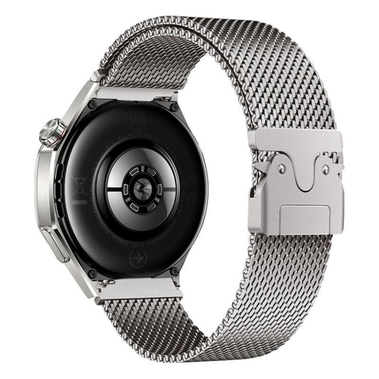 

22mm xDfind Milanese Parachute Buckle Stainless Steel Raised Fine Mesh Watch Band(Titanium)
