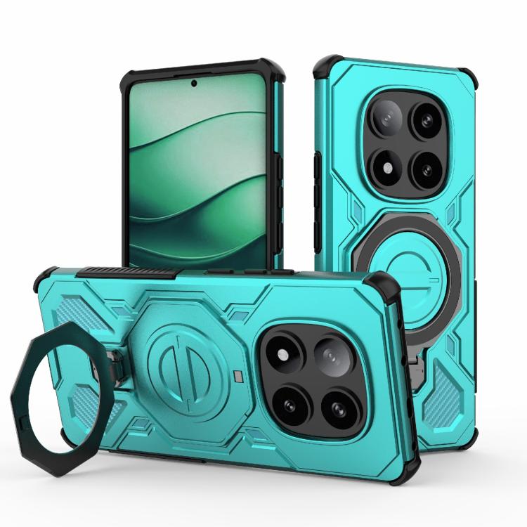 

For Redmi Note 14 Pro 5G J-20 Solid Color MagSafe Magnetic TPU+PC Phone Case(Lake Blue)