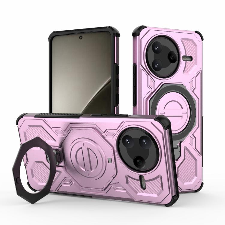 

For Redmi K80 J-20 Solid Color MagSafe Magnetic TPU+PC Phone Case(Pink)