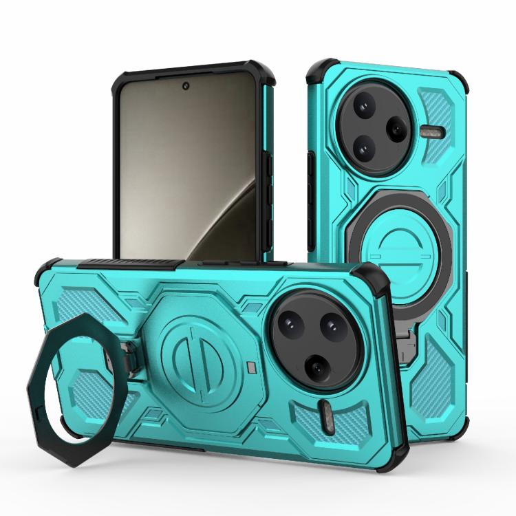 

For Redmi K80 Pro 5G J-20 Solid Color MagSafe Magnetic TPU+PC Phone Case(Lake Blue)