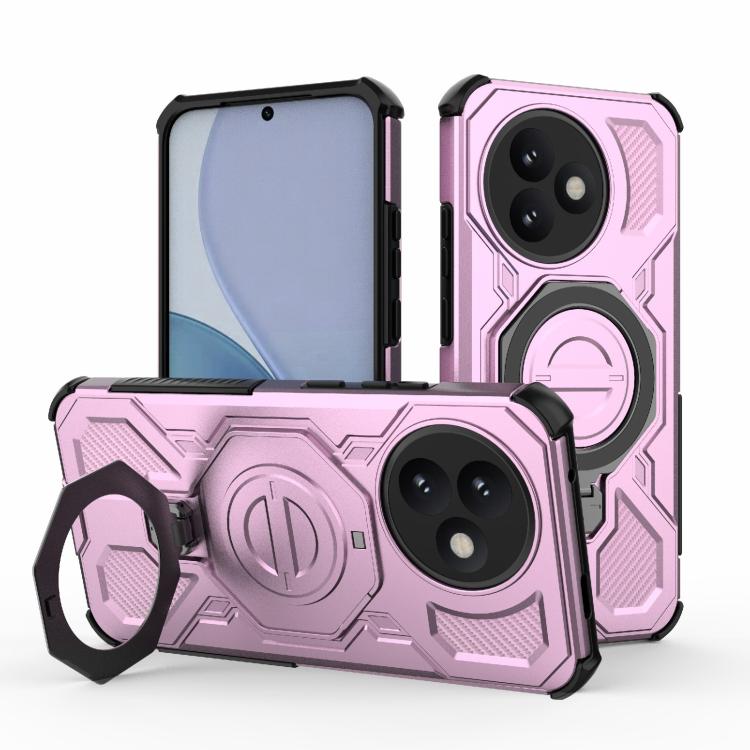 

For Redmi K80 Ultra 5G J-20 Solid Color MagSafe Magnetic TPU+PC Phone Case(Pink)