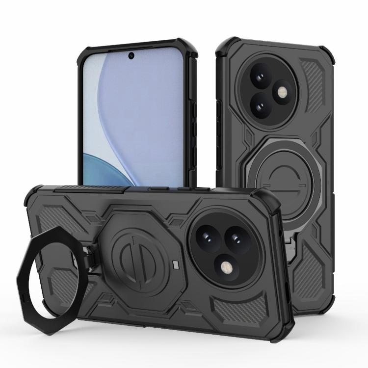 

For Redmi K80 Ultra 5G J-20 Solid Color MagSafe Magnetic TPU+PC Phone Case(Black)