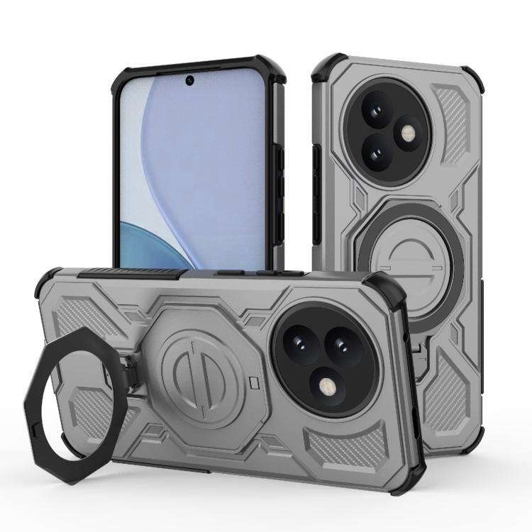

For Redmi K80 Ultra 5G J-20 Solid Color MagSafe Magnetic TPU+PC Phone Case(Grey)