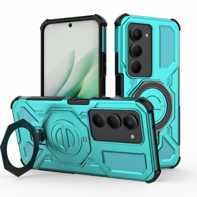 

For Redmi 15 5G Global / 15 4G SEA J-20 Solid Color MagSafe Magnetic TPU+PC Phone Case(Lake Blue)