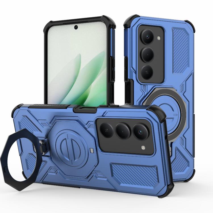 

For Redmi 15 5G Global / 15 4G SEA J-20 Solid Color MagSafe Magnetic TPU+PC Phone Case(Blue)