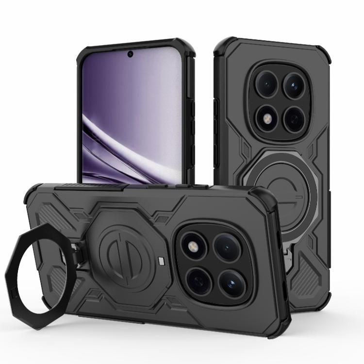 

For Redmi Note 15 Pro 5G Global 163.6mm J-20 Solid Color MagSafe Magnetic TPU+PC Phone Case(Black)