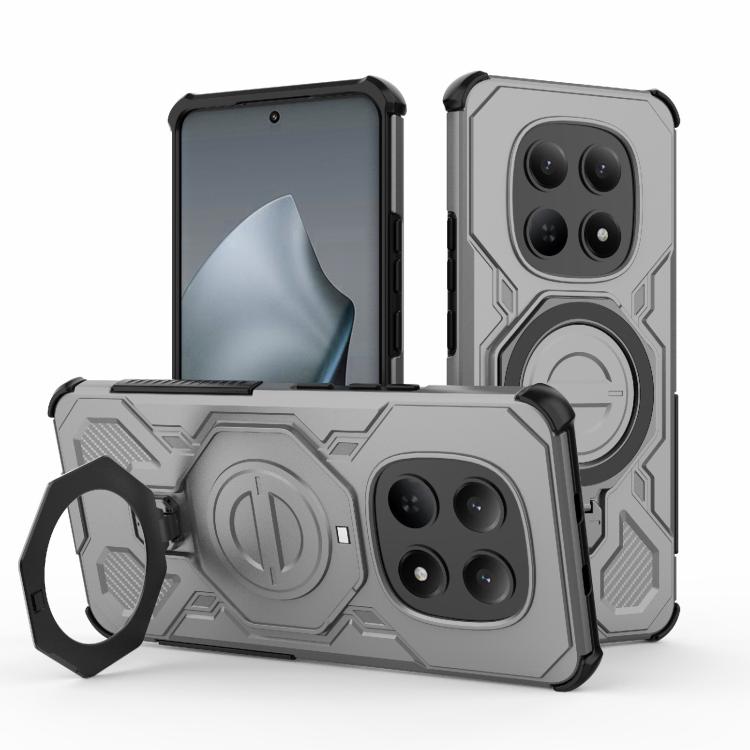 

For Redmi Note 15 4G Global 164mm J-20 Solid Color MagSafe Magnetic TPU+PC Phone Case(Grey)