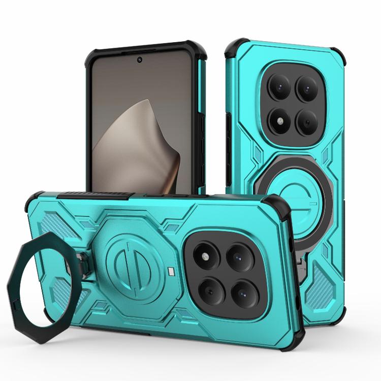 

For Redmi Note 15 Pro 4G Global 163.2mm J-20 Solid Color MagSafe Magnetic TPU+PC Phone Case(Lake Blue)