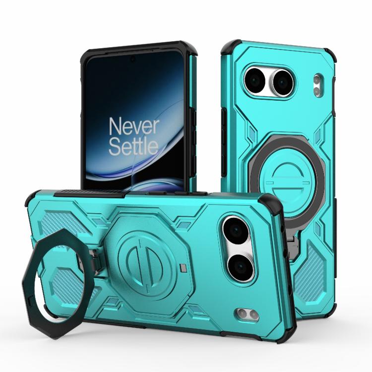 

For OnePlus Nord 4 5G Global J-20 Solid Color MagSafe Magnetic TPU+PC Phone Case(Blue)