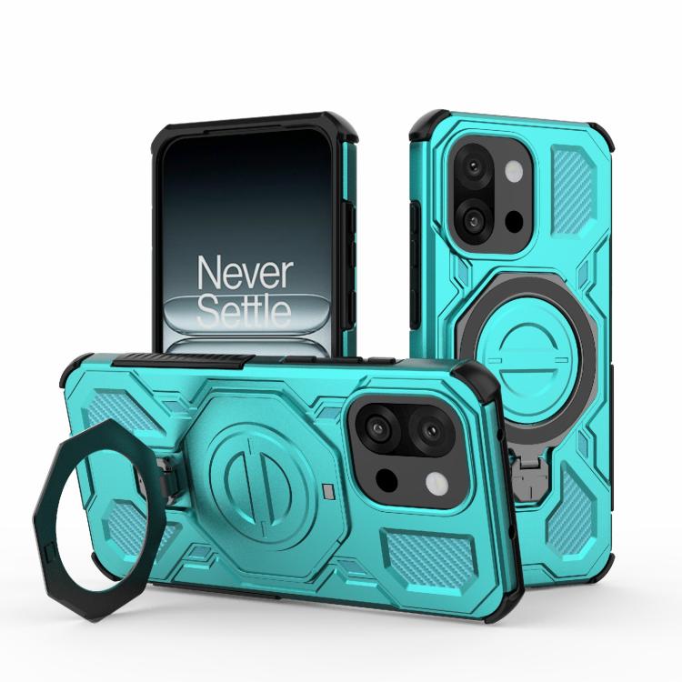 

For OnePlus 13T 5G J-20 Solid Color MagSafe Magnetic TPU+PC Phone Case(Lake Blue)