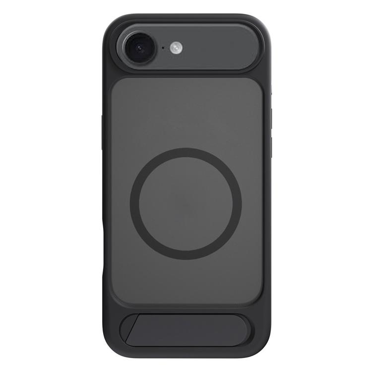 

For iPhone 17 Air Kalebol MagSafe Invisible Tilt Holder PC Hybrid TPU Case(Black)