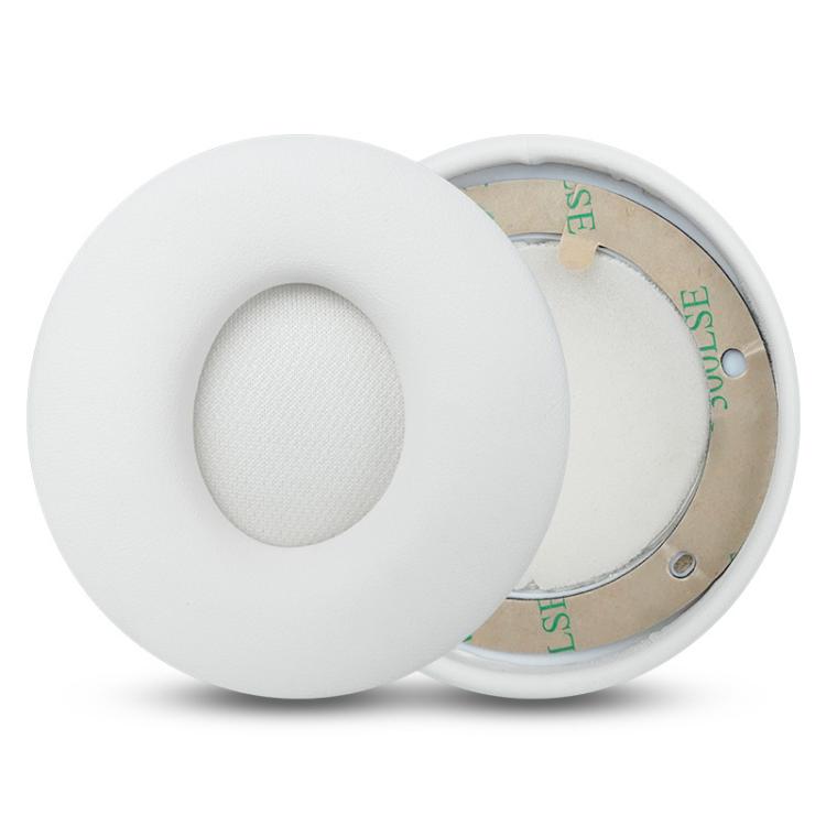 Beats Solo Pro用プロテインレザー交換用イヤーパッド 1組（ホワイト）