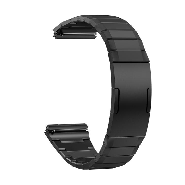 

For Huawei Watch 4 Pro One Bead Bamboo Joint HW Buckle Titanium Alloy Watch Band(Black)