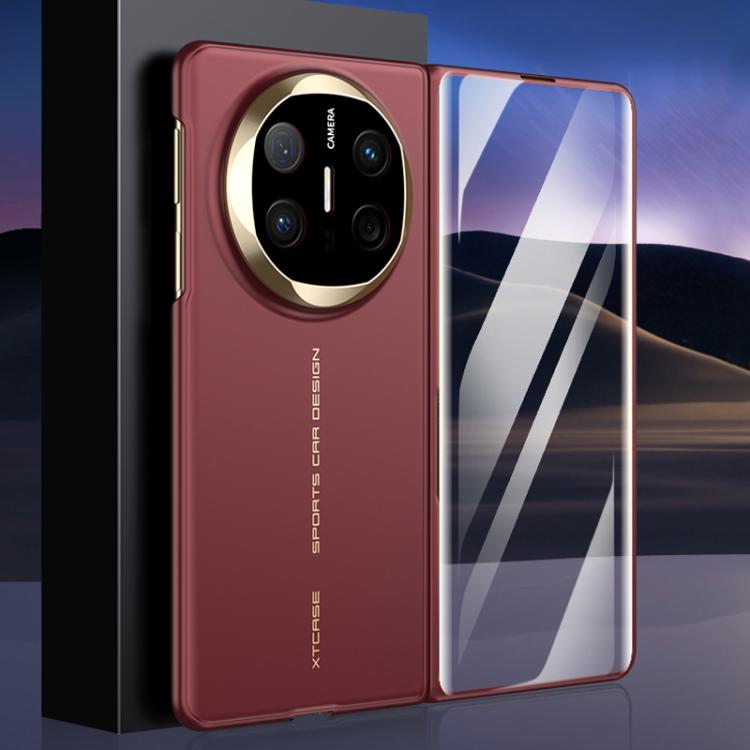 

For Huawei Mate X6 GKK Integrated Silky Ultra-thin Folding Phone Case(Red Gold)