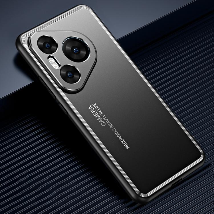 

For Huawei Pura 80 Ultra 5G Frosted Metal Phone Case(Black)