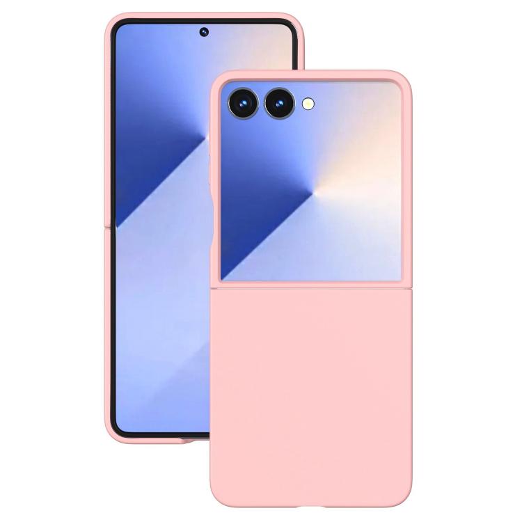 

For Samsung Galaxy Z Flip6 / Flip7 FE Kalebol Paint-sprayed Solid Color PC Phone Case(Pink)