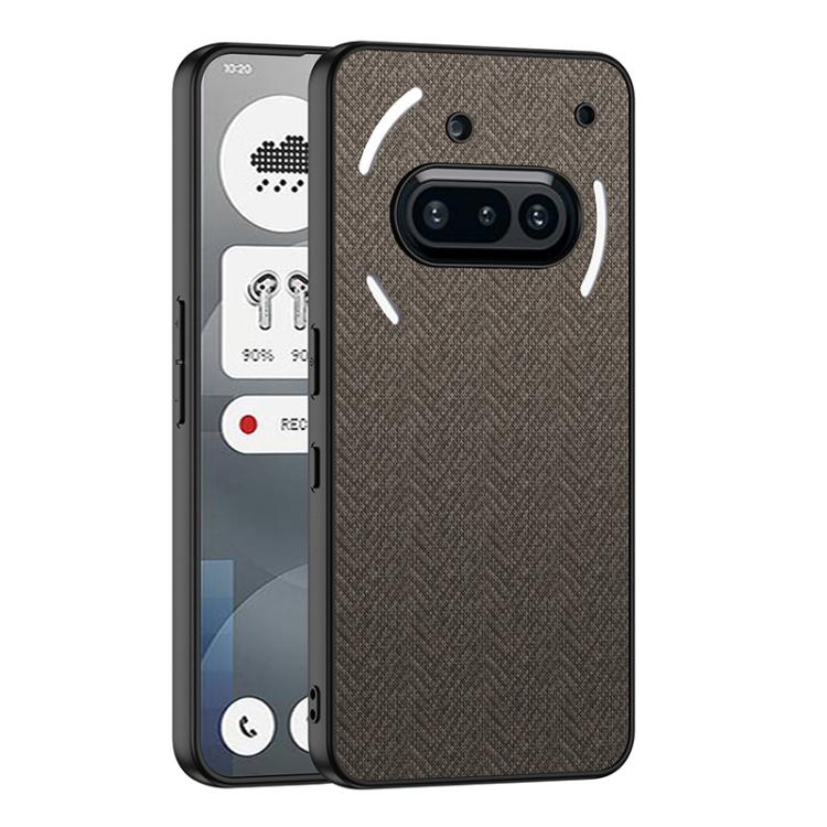 

For Nothing Phone 3a GKK Skin Feel Leather Nylon Phone Case(Brown)