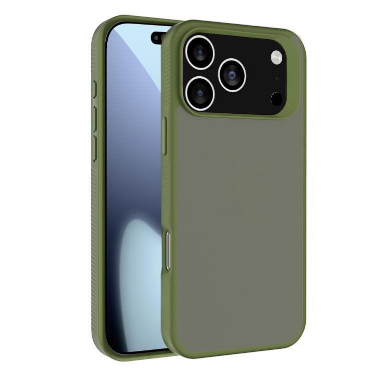 

For iPhone 17 Pro Kalebol Frosted PC Hybrid TPU Phone Case(Deep Green)