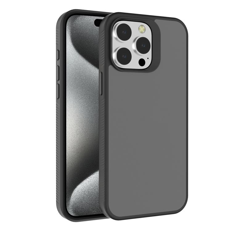 

For iPhone 15 Pro Max Kalebol Frosted PC Hybrid TPU Phone Case(Black)