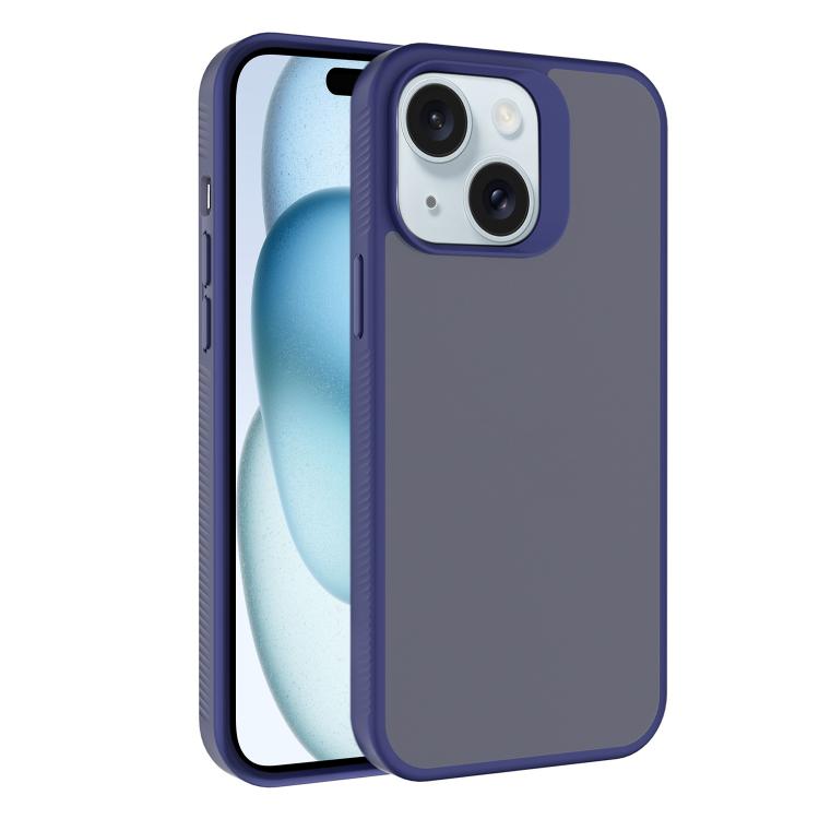 

For iPhone 15 Plus Kalebol Frosted PC Hybrid TPU Phone Case(Blue)
