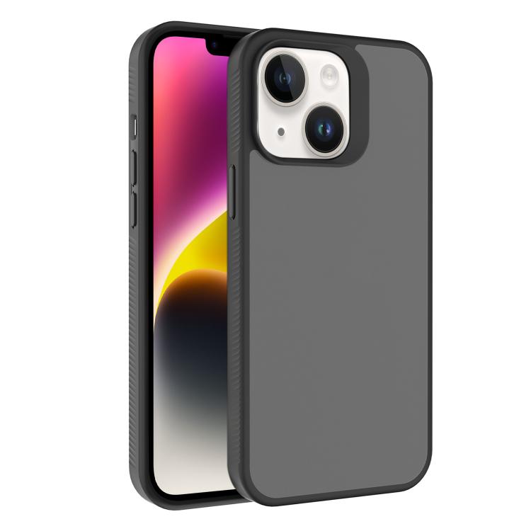 

For iPhone 14 Plus Kalebol Frosted PC Hybrid TPU Phone Case(Black)