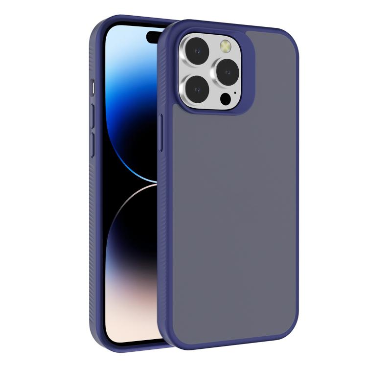 

For iPhone 14 Pro Kalebol Frosted PC Hybrid TPU Phone Case(Blue)