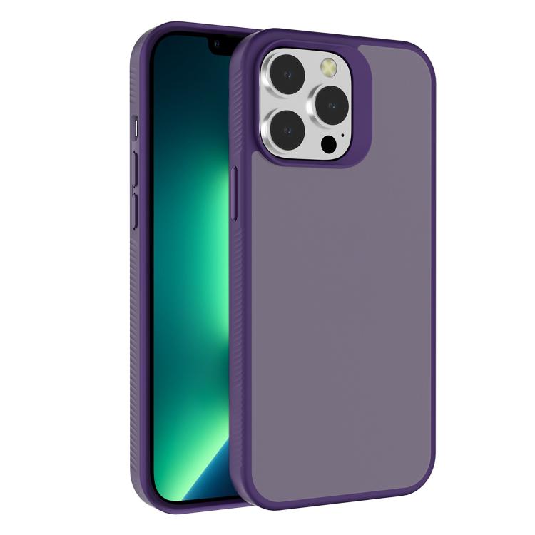 

For iPhone 13 Pro Max Kalebol Frosted PC Hybrid TPU Phone Case(Dark Purple)