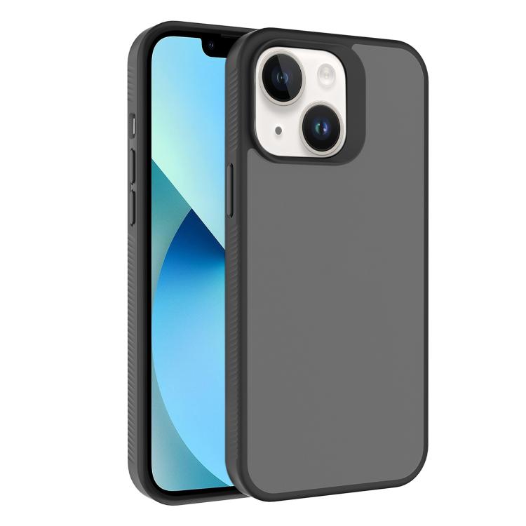 

For iPhone 13 Kalebol Frosted PC Hybrid TPU Phone Case(Black)