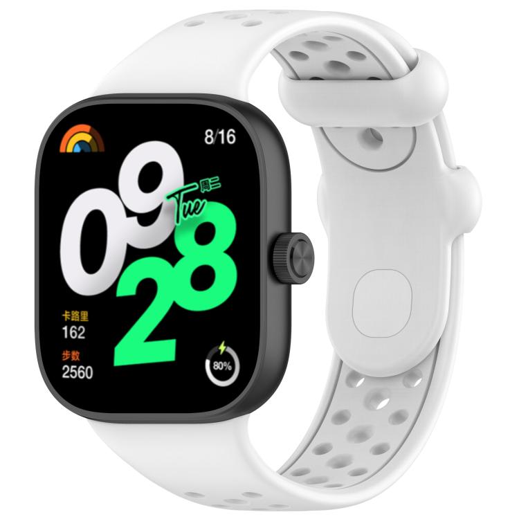 

For Xiaomi Smart Band 9 Pro/8 Pro/Redmi Watch 5/4 xDfind BreathableHole Solid Color Silicone Watch Band(White)